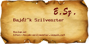 Baják Szilveszter névjegykártya
